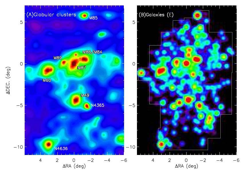 Luminosity weighted galaxy number density map Correlation