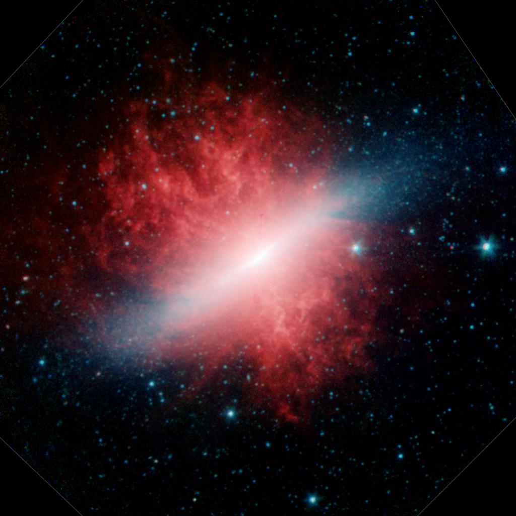 Superwinds An examination of the Spitzer data for M82 show that the superwindcontains large amounts of PAHs.
