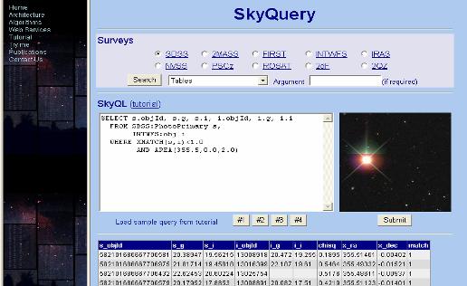 Federation: SkyQuery.Net Combine 4 archives initially Just added 10 more Send query to portal, portal joins data from archives.