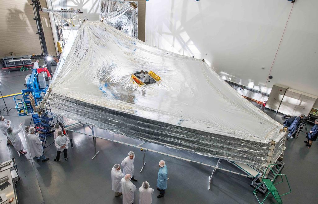 2. Design James Webb Space Telescope s sunshield Each layer is the size of a tennis court and is the shape of a kite.