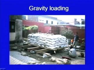 (Refer Slide Time: 18:47) Here, it is a photograph which is showing the gravity loading, somewhere here there is a pit, it is going down; up to the proposed level of foundation and