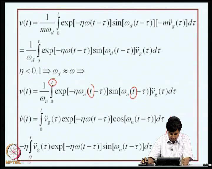 governing equation of motion for the total displacements is shown here,.