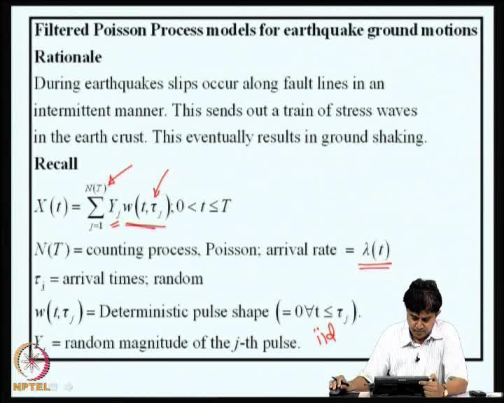 (Refer Slide Time: 51:28) Now, equipped with these basic mathematical tools, now we will return to the problem of modeling earthquake ground motions and we propose that the earthquake ground motion