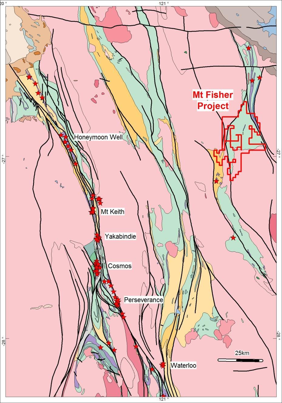 Mt Fisher Nickel Location Mt Fisher Project located 150km northeast of Leinster, WA in North Eastern Goldfields