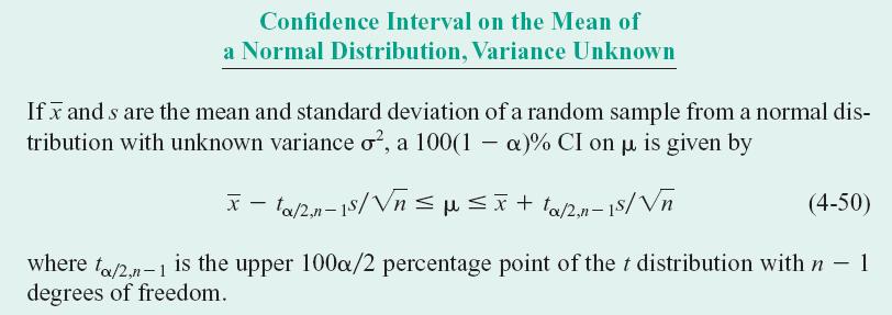 4 5.3 Confidence Interval on the Mean If H 1 : μ > μ 0, then X t, Sn μ If H