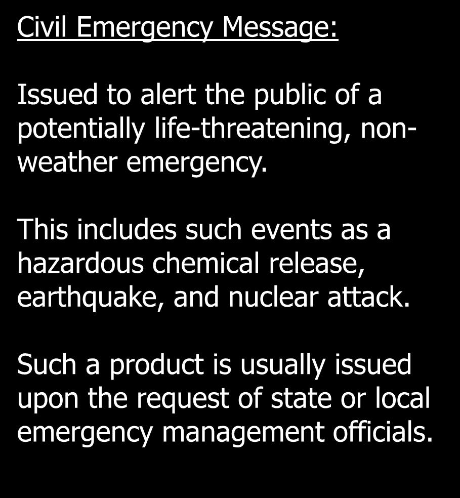 Decision Support Tools Non-Weather Emergency Messages WOUS43 KPAH 200354 CEMPAH KYC075-083-105-201000 BULLETIN - EAS ACTIVIATION REQUESTED CIVIL EMERGENCY MESSAGE KENTUCKY EMERGENCY MANAGEMENT AGENCY