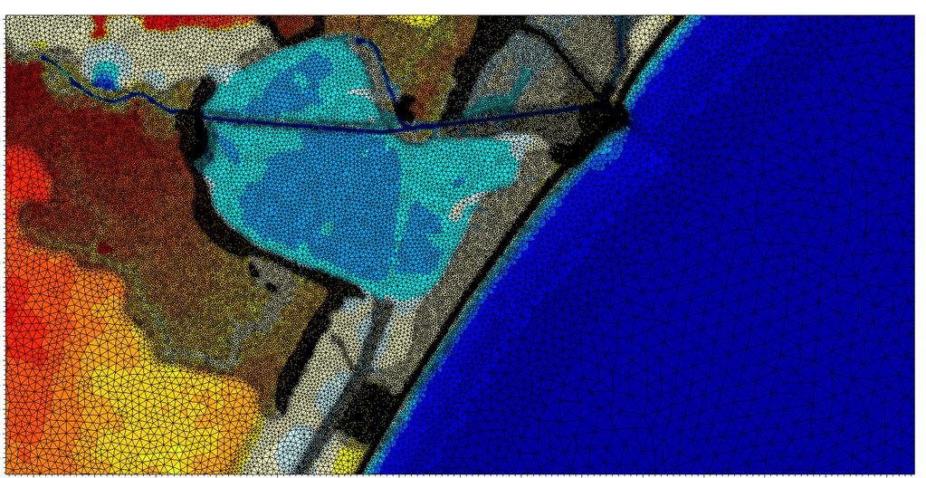LOCAL MESH High resolution mesh developed to model inland inundation and wave impacts as