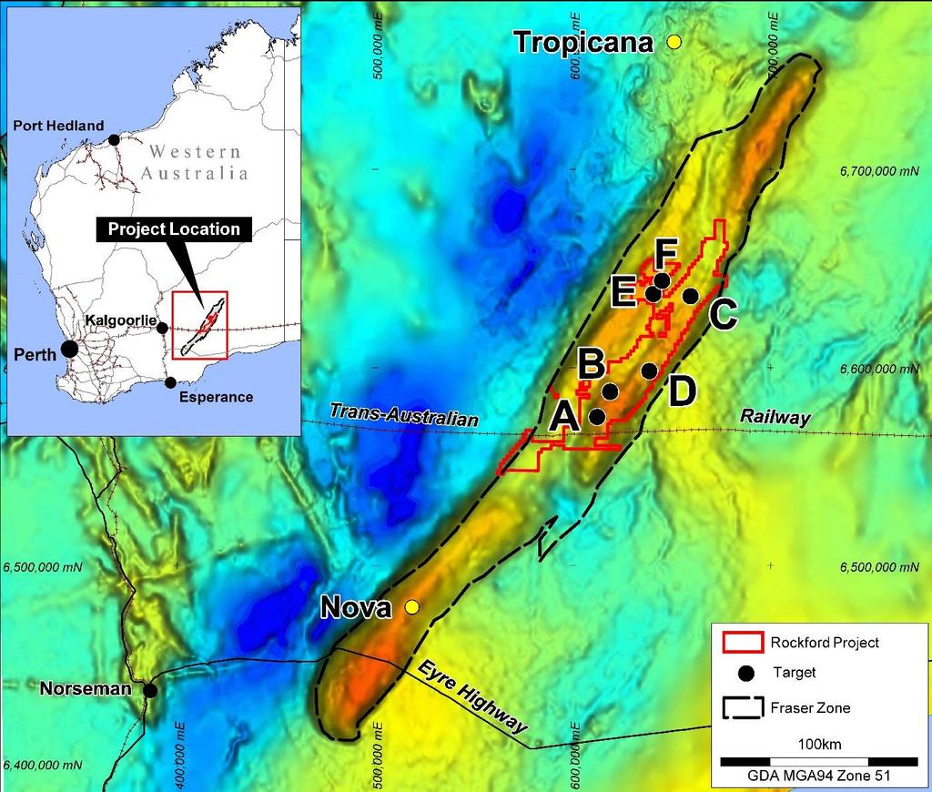 1. ROCKFORD PROJECT (Fraser Range District) Nickel-Copper, Gold The Rockford Project covering 2,939km 2 comprises eight contiguous granted exploration licences located in the highly prospective
