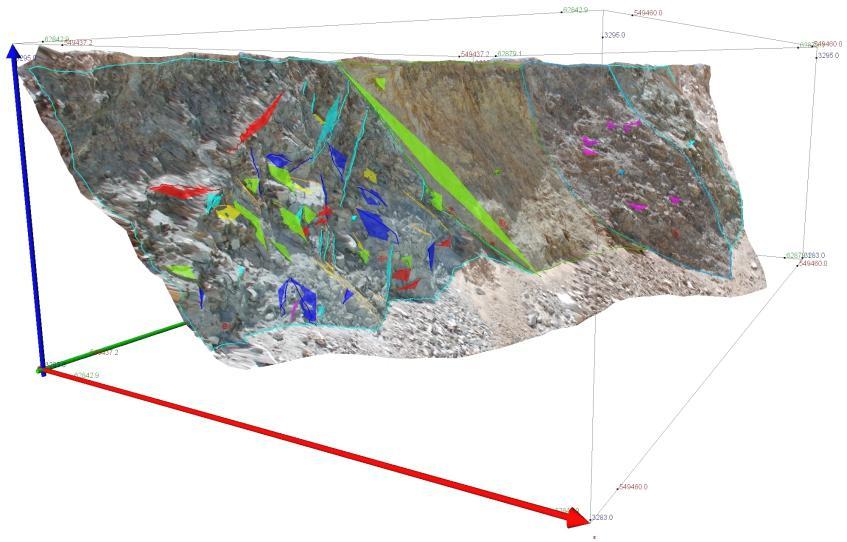Datamine 3D Structural Model of Open Pit