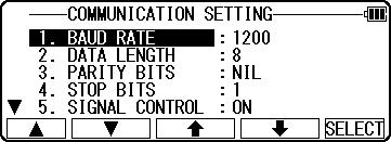 Select the item of interest in the same way as in the mode for initial setting 2. 8.
