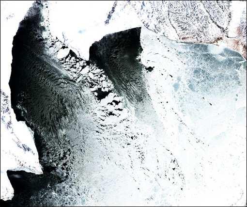 Comparison of thin ice area extraction result from MODIS image with LOI image. (Bering Sea, March 21, 2016) 8.