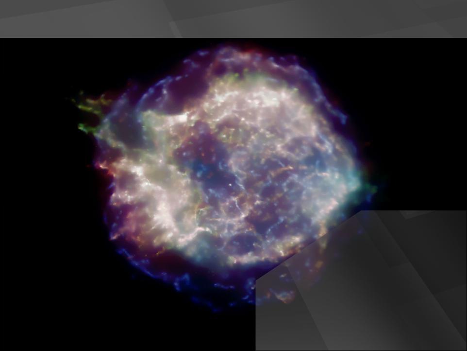 cassiopeia A supernova remnant in X-rays 10-3 of energy released transformed
