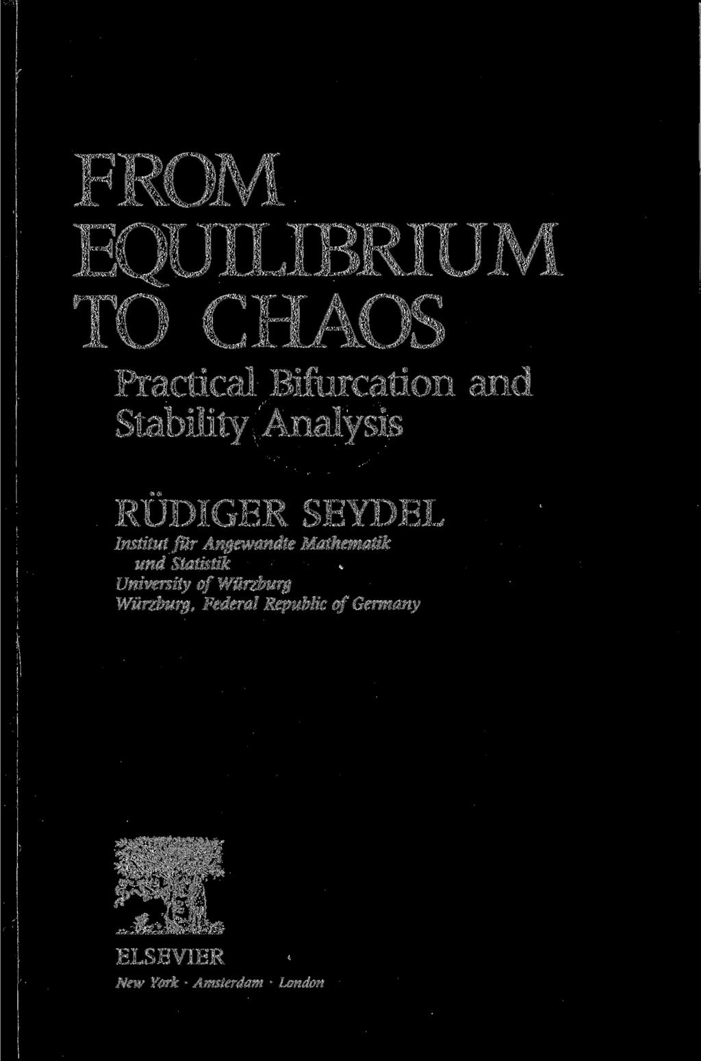 FROM EQUILIBRIUM TO CHAOS Practica!