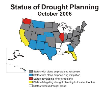 Drought Preparedness 10-step drought planning process Applied to state and tribal government levels Currently 38 U.S.