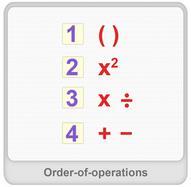 Parentheseis first; next evaluate exponents, if any; next do all multiplication and division, IN THE ORDER IT APPEARS IN