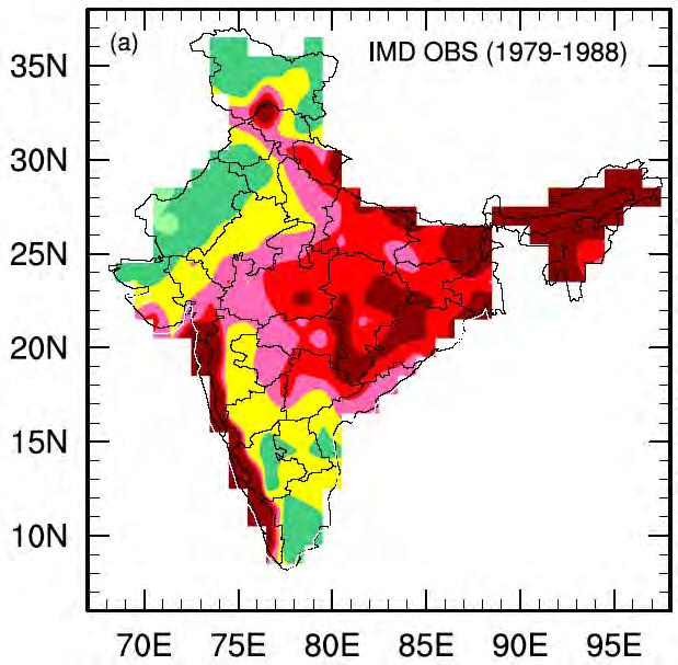 Indian summer monsoon rainfall IMD