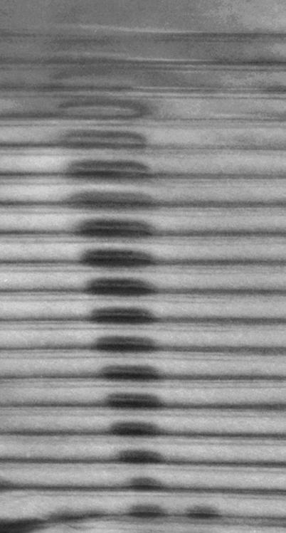 Vertically aligned QDs TEM <0>cross-section by