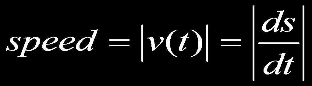 If s(t) is the position/displacement of an object: v(t) = s'(t) a(t) = v'(t) = s''(t) {velocity is the first derivative of position} {acceleration is the first derivative of velocity and the second