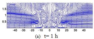 Turbulent mixed layer formation To understand the mixing and turbulent transport in the absence of shear or mechanically driven turbulence, we have initialized the flow with a stable stratification