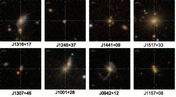 Adaptive-optics imaging of double nuclei 0.2 arcsec resolution corresponds to sizes 365pc at z=0.1 650 pc at z=0.2 1.2kpc at z=0.