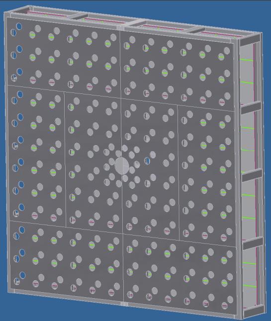 In Pisa, with the help of a technical engineer (Sandro Bianucci), Italo made a detailed design of MUV3 Sketch of the MUV3 detector 12 x 12 cells with