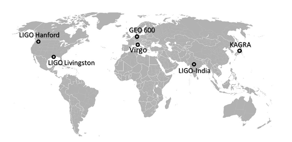A worldwide network of GW observatories Ongoing upgrade to Advanced LIGO/Virgo, KAGRA in Japan 2 nd