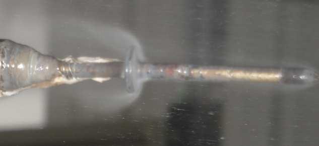 Figure 3-23 Gas Temperature Probe Flow Visualization It can be seen from the flow visualization that the probe appears to have operated as anticipated.