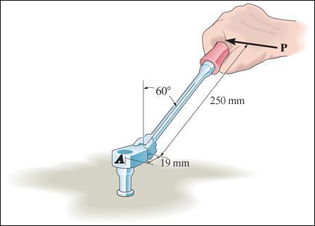 APPLICATIONS With the force P, a person is creating a moment M A using this flex-handle socket