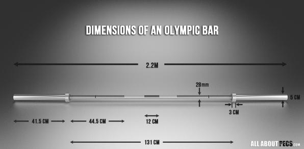 example: This Olympic bar weighs 44.0 pounds (mass of 19.958 kilograms). If a 45 pound (mass of 20.
