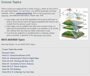 COURSE TOPICS TOPIC PAGES ARE A