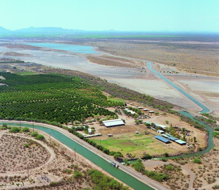 Water-Spreading Facilities GRUSP Development In-channel basins in the Salt River Recharge capacity 100,000