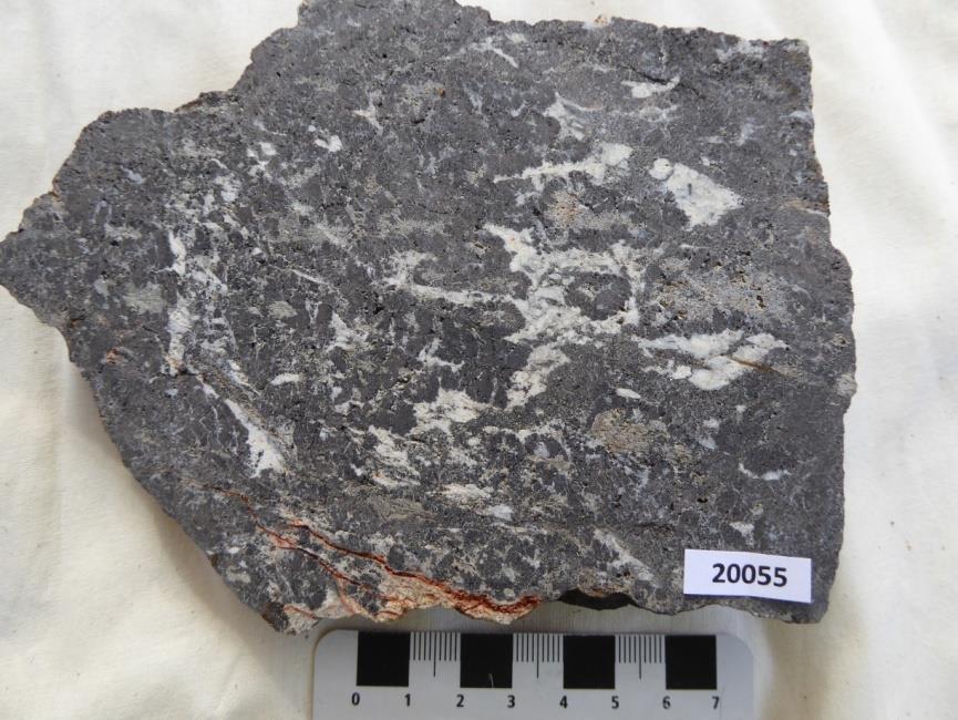 Black Rock mineralisation - slab photos Be-rich domain cassiterite Sample