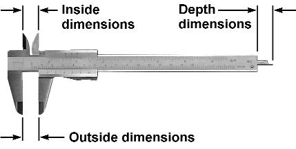 Most vernier calipers also have a mechanism for depth measurements, such as a difference in height between two parallel surfaces.