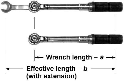 Torque Wrench Torque wrenches are calibrated according to their length, according to the leverage they will exert on a fastener.