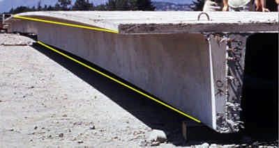 One solution to this is pre-stressed concrete where metal bars set within the concrete are pre-stressed to provide an initial compression to the concrete beam so it can withstand some tension, until