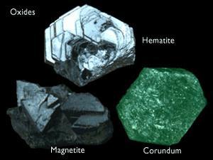 MINERAL GROUPS OXIDES Compounds of oxygen and metal EXAMPLES: