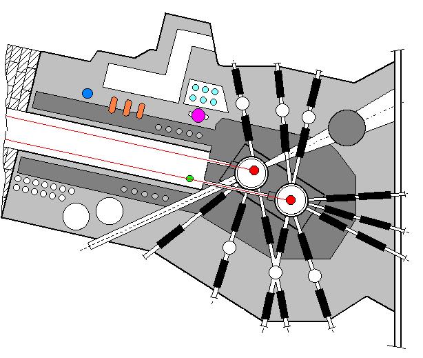 Infrastructure of the neutron sources assembly 10 9 2 11 12 8 1 3 4 1 cell of the neutron source, 2 - cell of ADS stand, 3 neutron gates, 4 vertical channels, 5 neutron