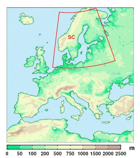 Models Regional climate model RCA3 (Rossby Centre, SMHI, Sweden) Europe, resolution: 50 km Reference simulation driven by ERA40 Reanalysis