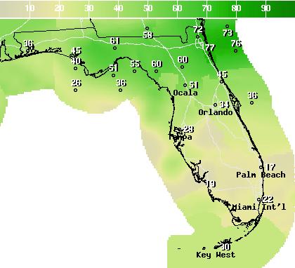 The thunderstorm activity will become more widespread in Northeast Florida this afternoon as it tracks from east to west into the Big Bend.