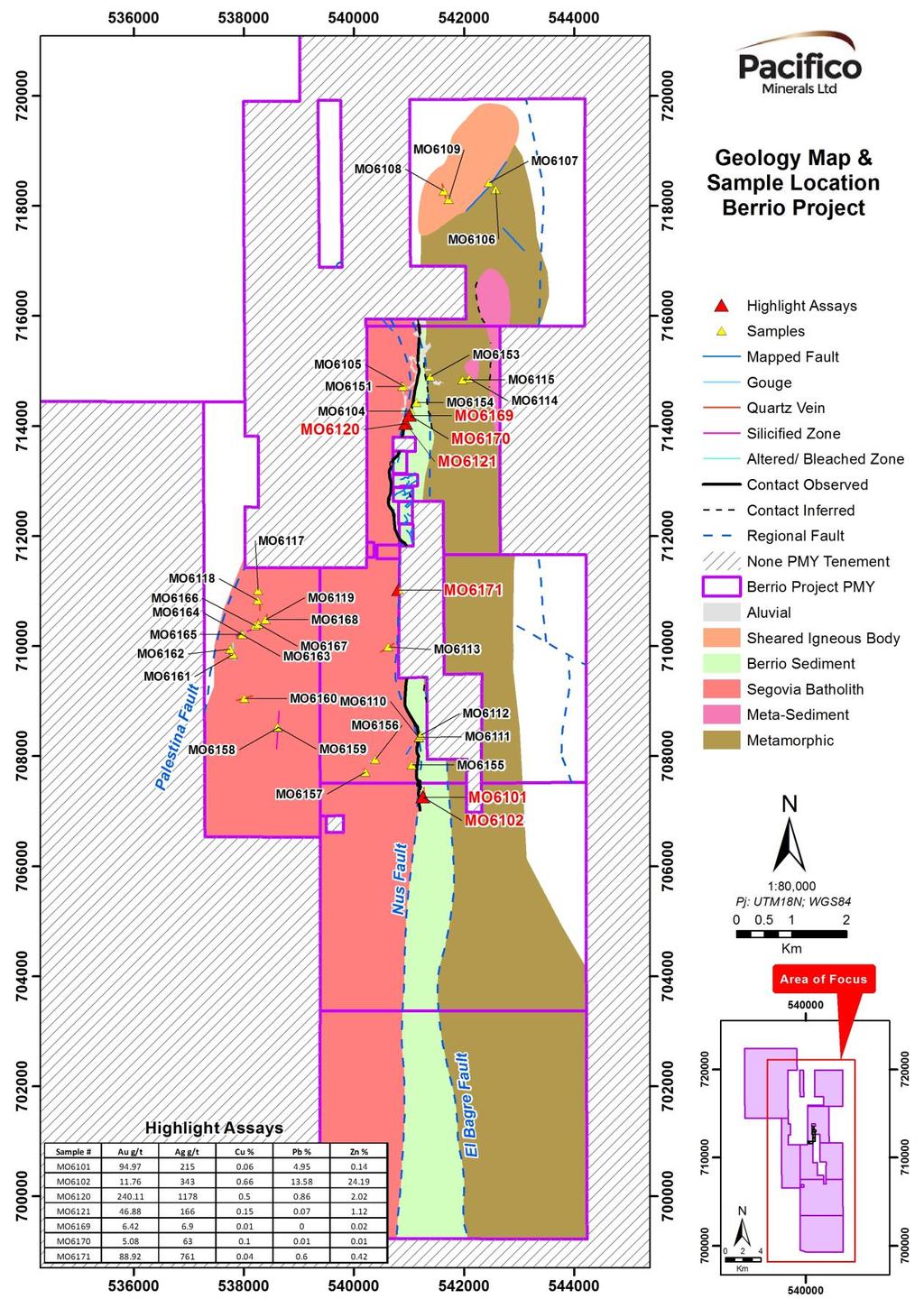 Figure 2: Project geology and phase one