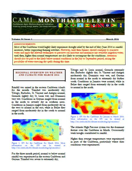 Sector-specific climate bulletins in the Caribbean New