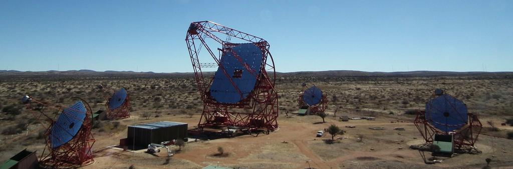 Cherenkov Telescope, Canary island of La Palma) and HESS (High Energy Stereoscopic System, Namibia), with the new HESS II telescope (28 m). 2.