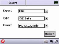 3.8 Export Export the current job. Export: Select the storage where to export to.