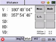 8.2 Distance Screen of distance measurement. SD: The slide distance. HD: The horizontal distance.