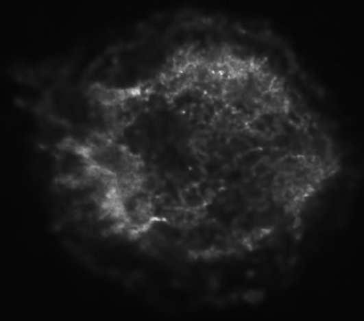 X-Ray Wavelengths Supernova Remnant Cassiopeia A X-ray shows a hot