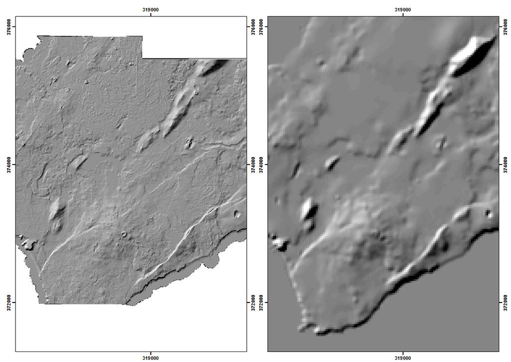 have resolution of 30x30 m pixel sizes for the ASTER GDEM and 90x90 m SRTM. These dataset are very important as the represent the surface and the elevation of the top most layer in the geology model.