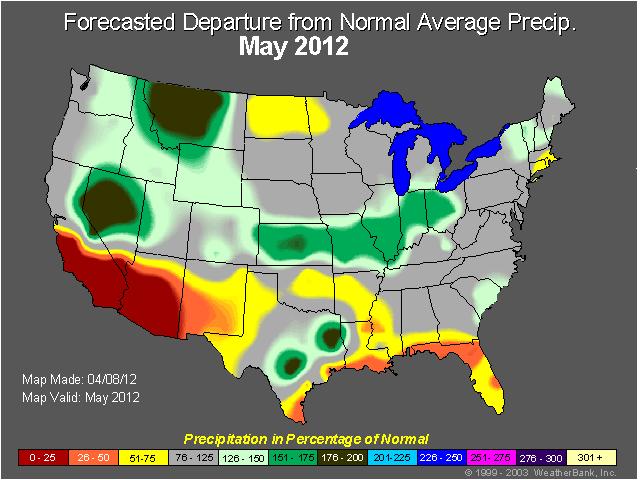 MAY 2012 Monthly Temperature Departures