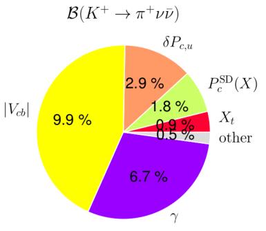 The FCNC process Κ+ p+νν FCNC loop processes: s d coupling and highest CKM suppression Theoretical error budget Buras. et. al., JHEP11(2015)033 Theoretically clean: Short distance contribution.