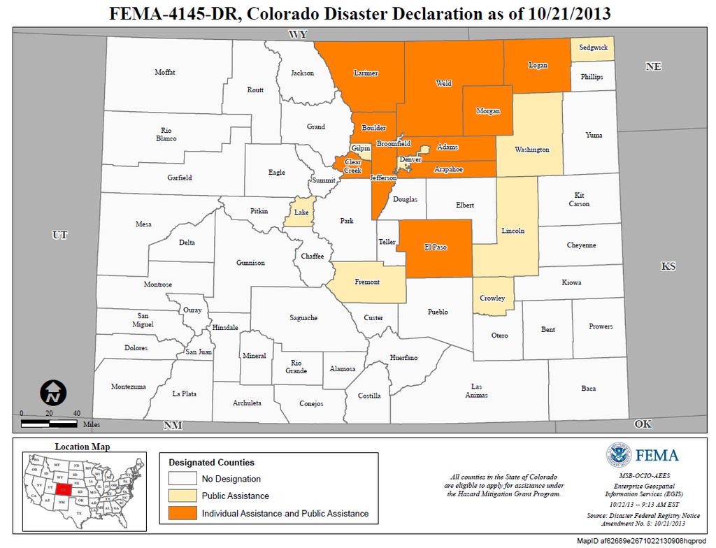 The Storm: Storm Toll Fatalities: 10 (most in a Colorado flood since 1976) Counties impacted: 20 Damaged homes: 16,000-plus Destroyed homes: 1,882 Damaged