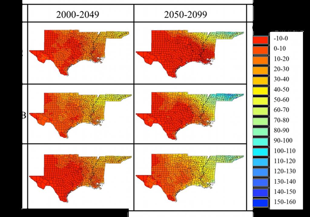 Results and Conclusions The results of the study found that the average temperature in the SCIPP region is projected to change 2.3 to 4.